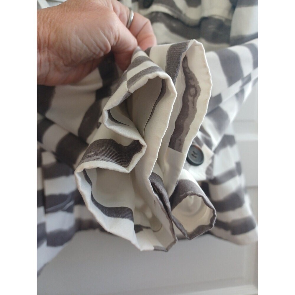 J.Crew zebra swing jacket 12 gray animal print cottonblend short trench classic - Picture 6 of 10
